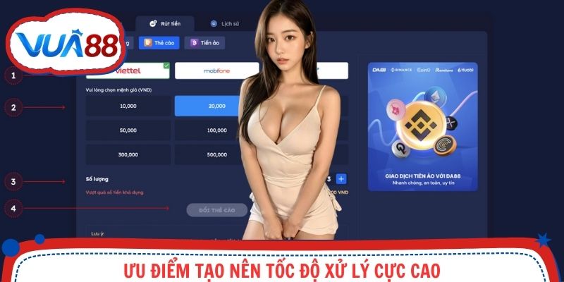 Ưu điểm tạo nên tốc độ xử lý cực cao